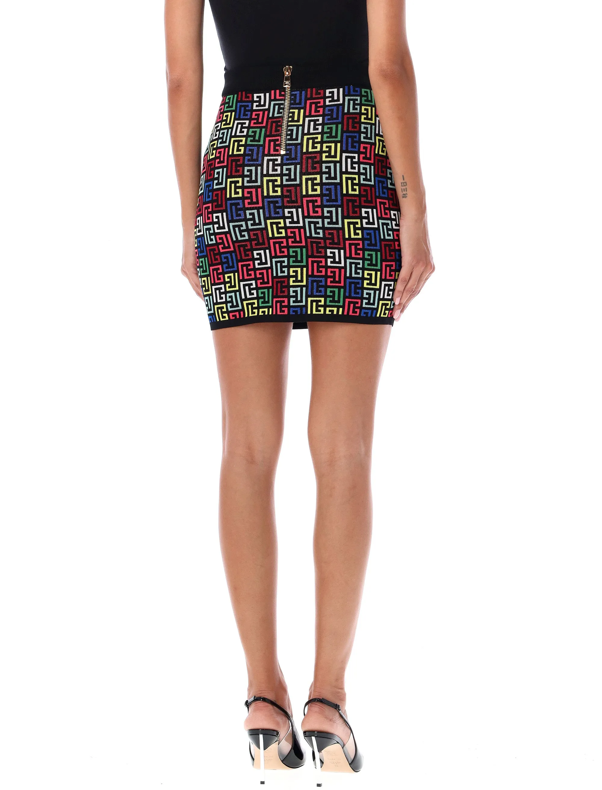 MONOGRAM MULTICOLOR MINI SKIRT