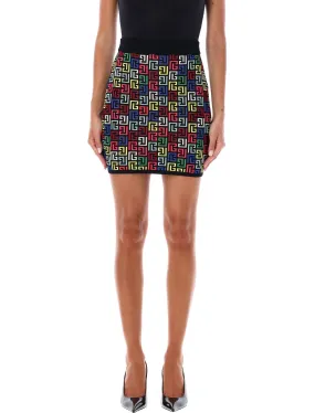 MONOGRAM MULTICOLOR MINI SKIRT