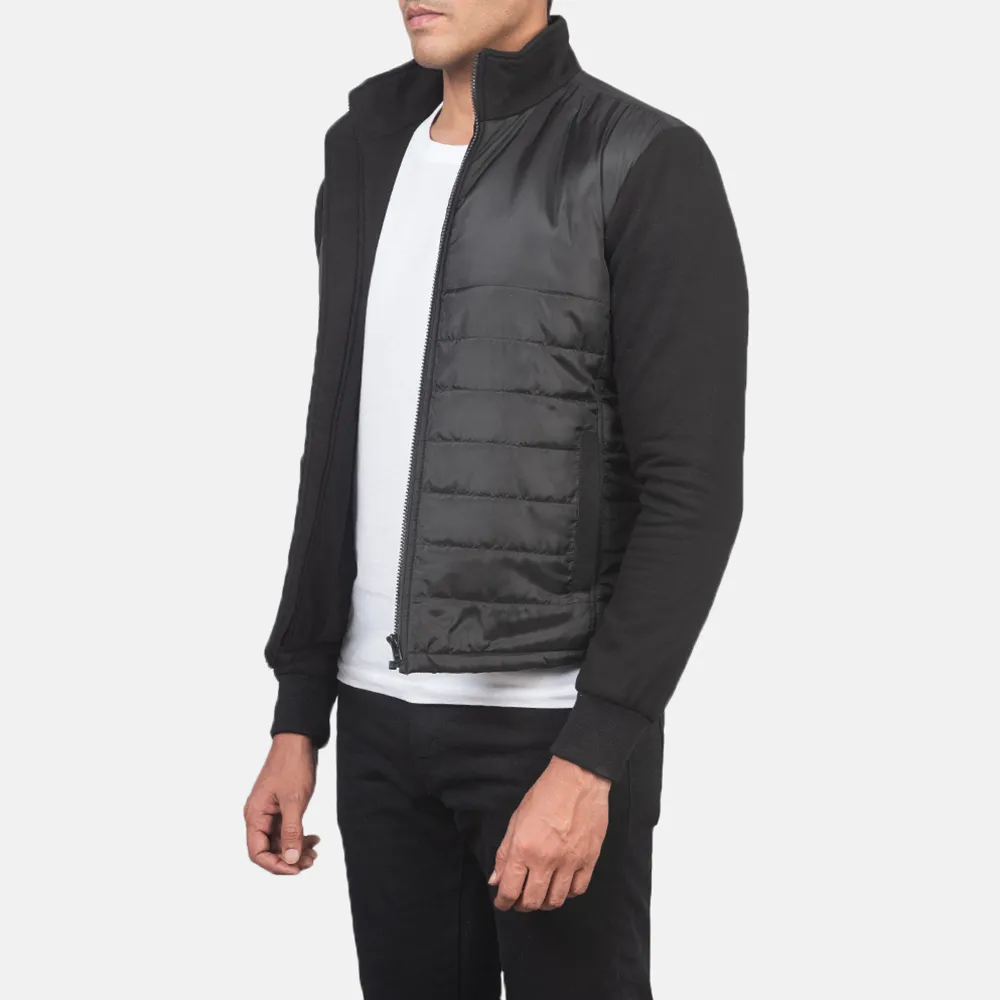 Nashville Quilted Black Windbreaker Jacket