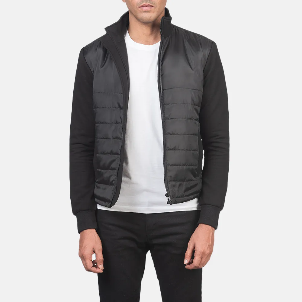 Nashville Quilted Black Windbreaker Jacket