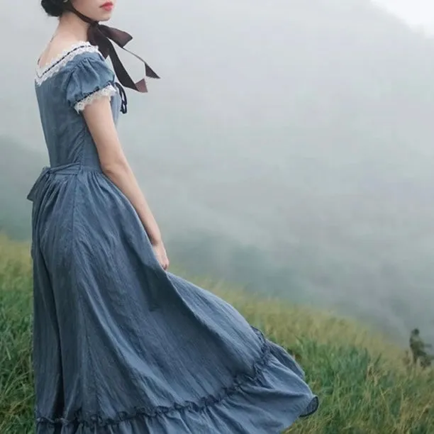 Nightfall Poem Vintage-style Romantic Academia Dress