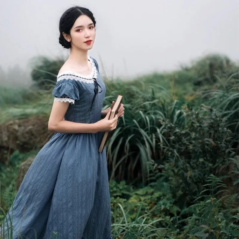 Nightfall Poem Vintage-style Romantic Academia Dress