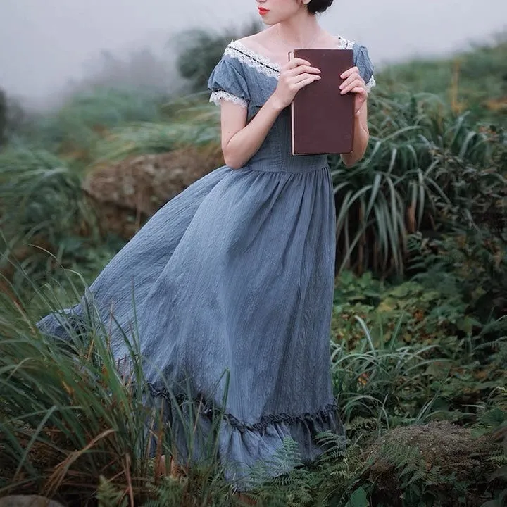 Nightfall Poem Vintage-style Romantic Academia Dress