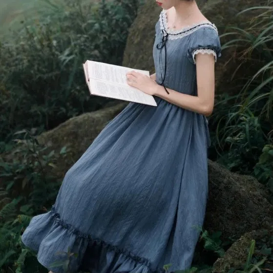 Nightfall Poem Vintage-style Romantic Academia Dress