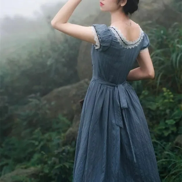 Nightfall Poem Vintage-style Romantic Academia Dress