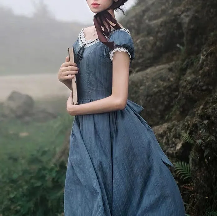 Nightfall Poem Vintage-style Romantic Academia Dress