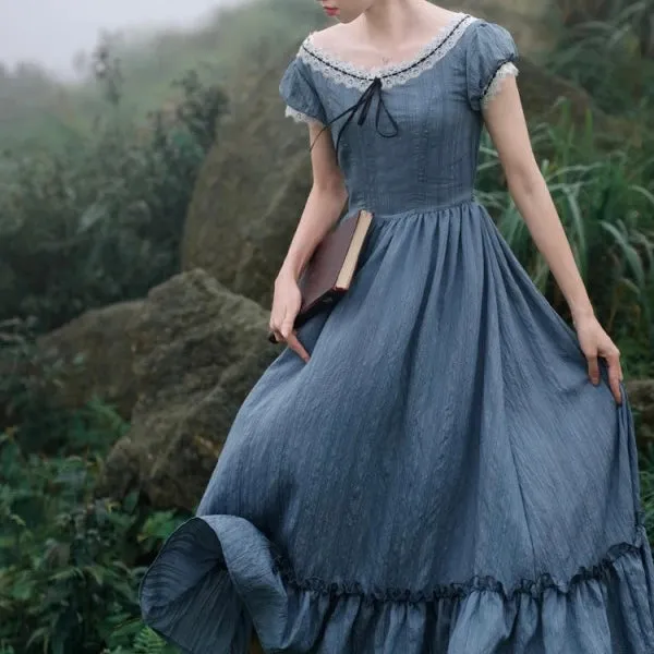 Nightfall Poem Vintage-style Romantic Academia Dress