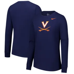 Nike Virginia Cavaliers Women's Navy Performance Long Sleeve T-Shirt