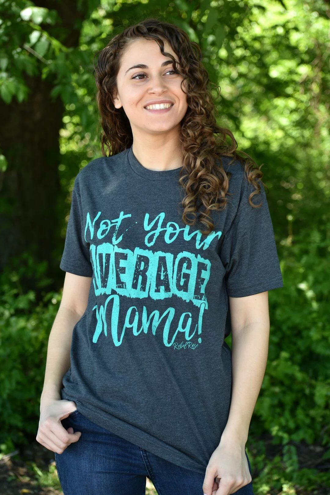 Not Your Average Mama Tee - Charcoal