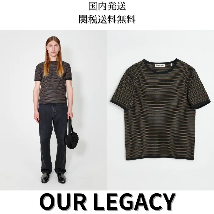 OUR LEGACY  |Stripes Street Style Short Sleeves T-Shirts