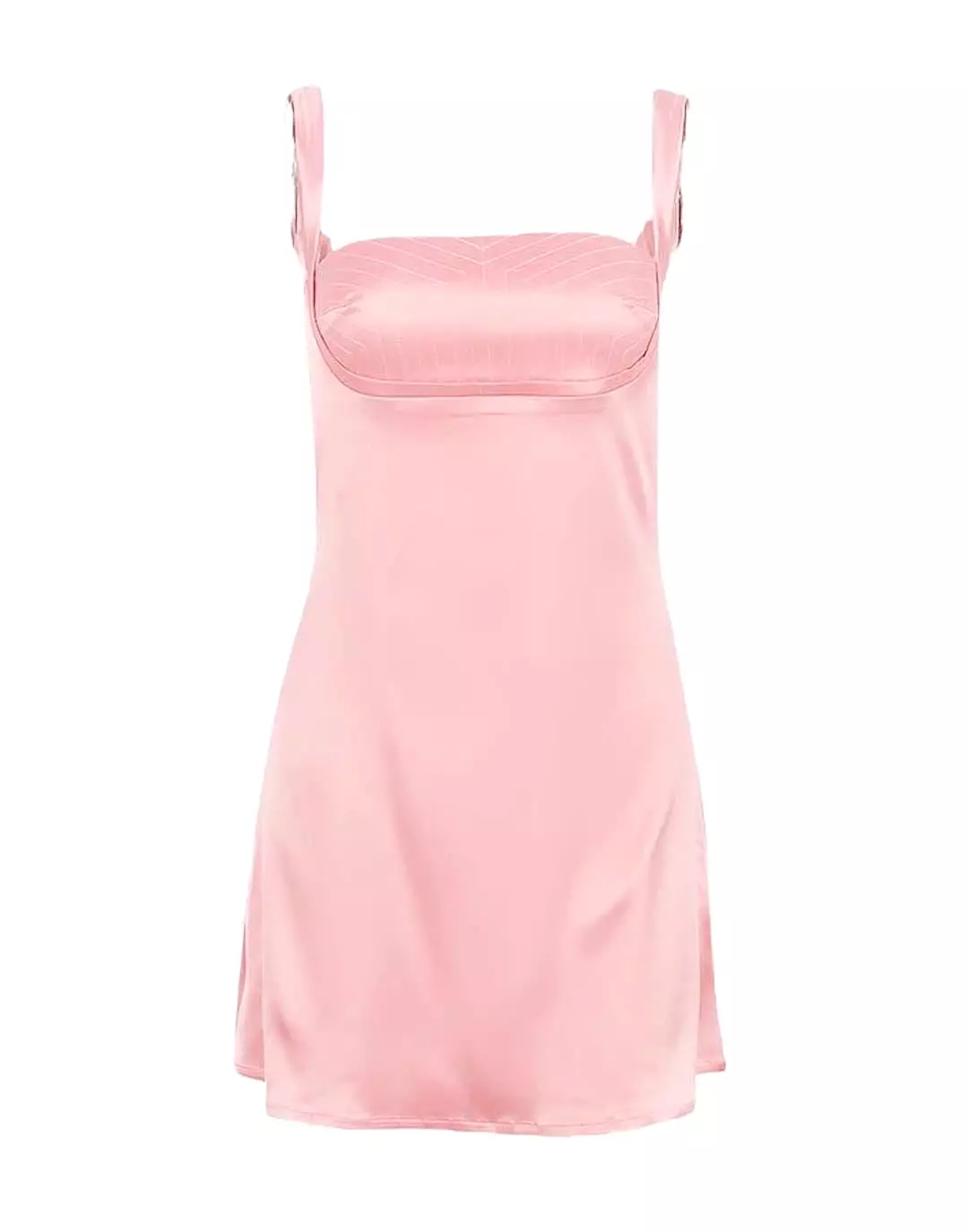 Pink Satin Short Dress