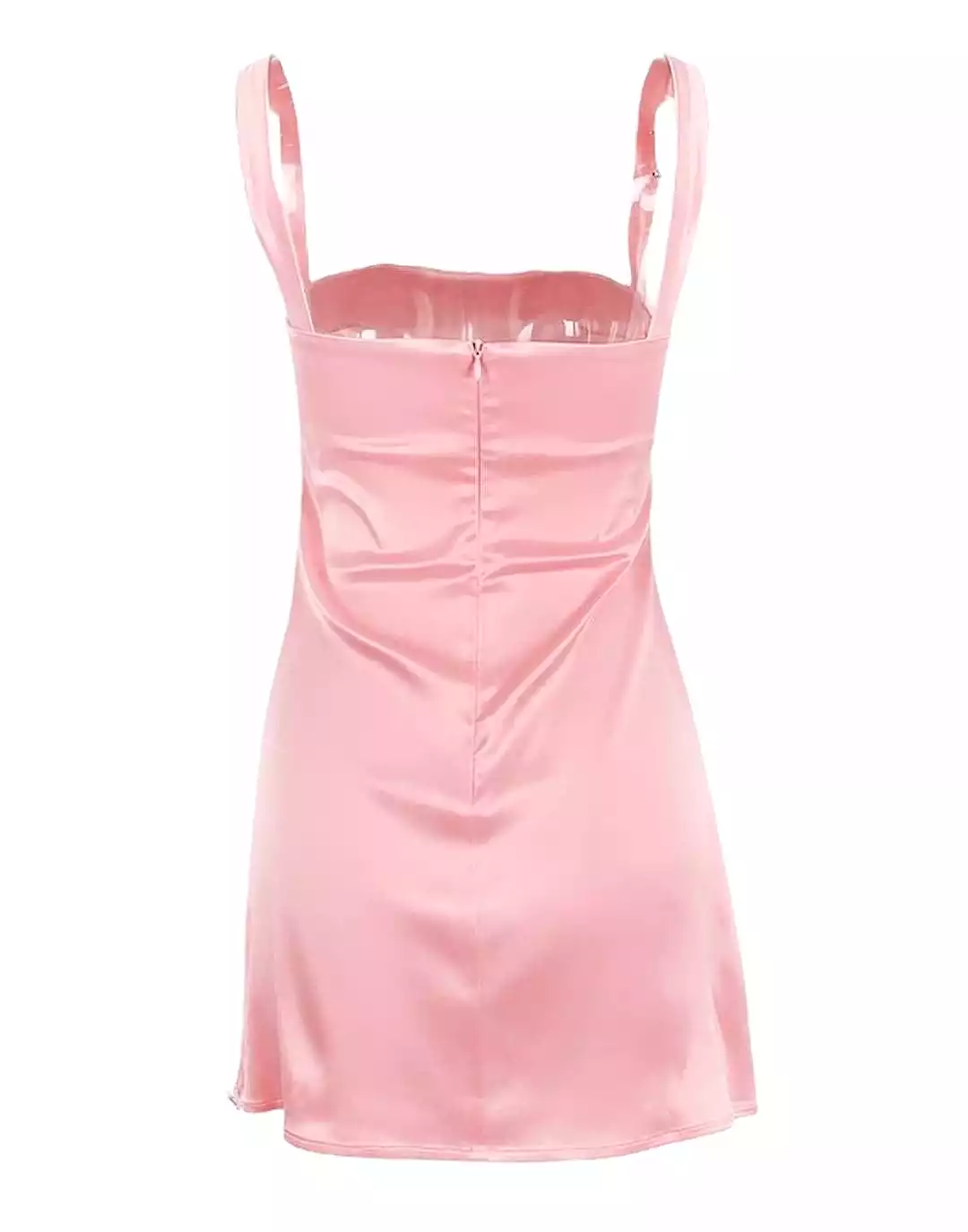 Pink Satin Short Dress