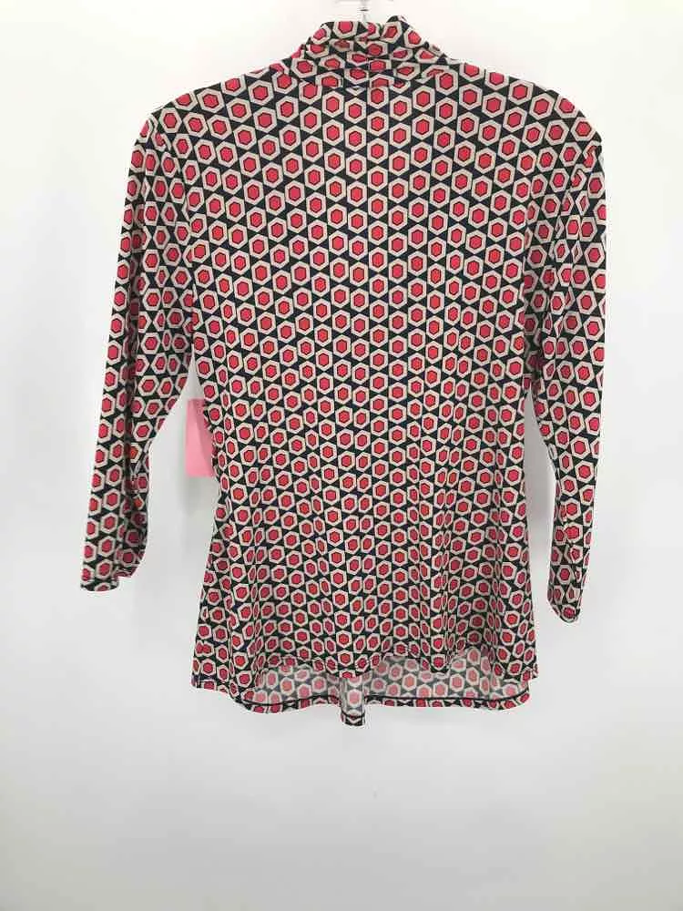 Pre-Owned Alfani Red Size Medium Printed Blouse