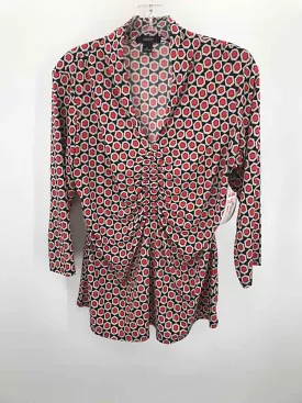 Pre-Owned Alfani Red Size Medium Printed Blouse