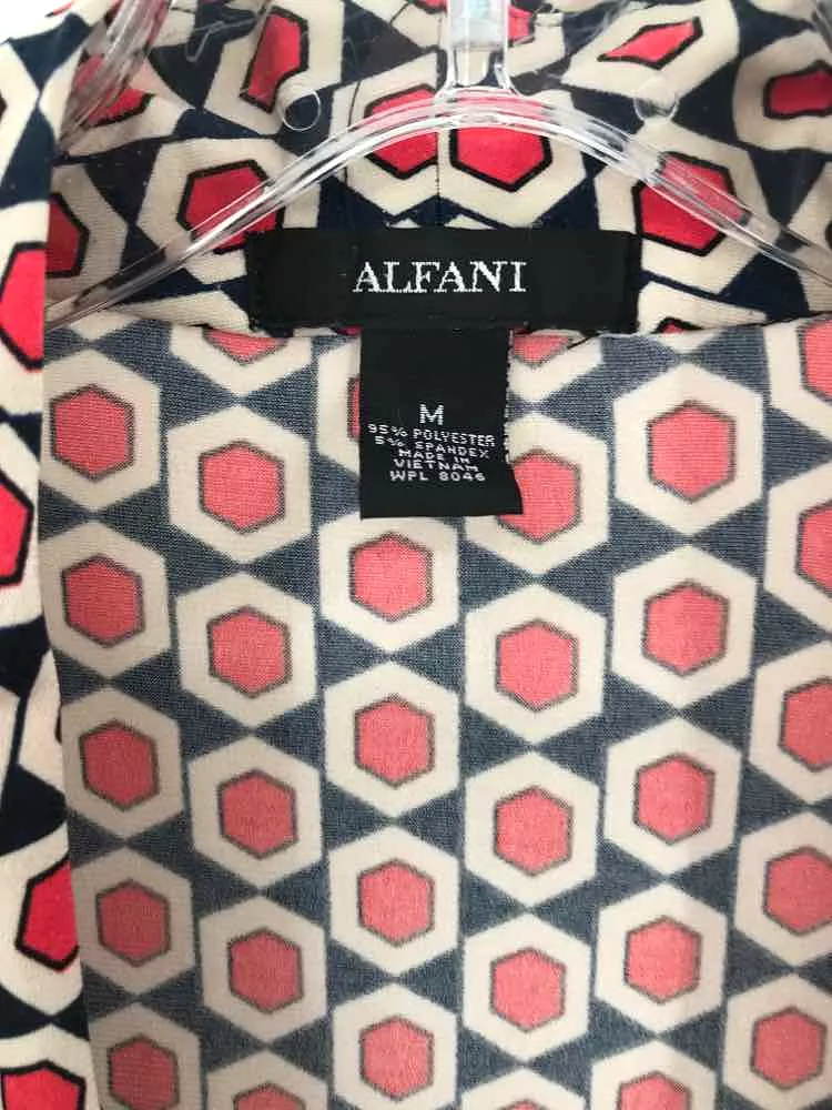 Pre-Owned Alfani Red Size Medium Printed Blouse