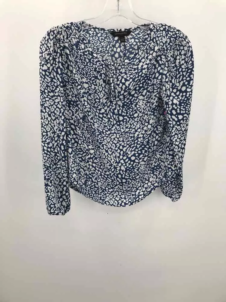 Pre-Owned Banana Republic Blue Size XXS Printed Blouse