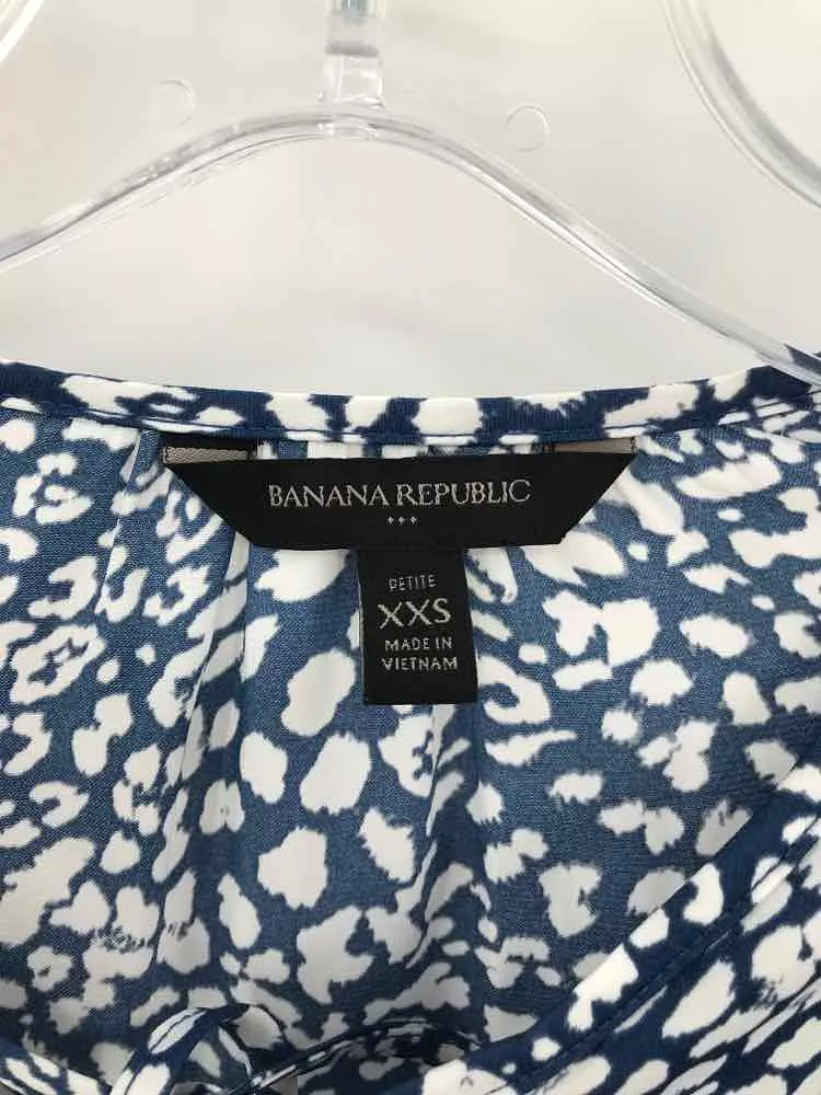 Pre-Owned Banana Republic Blue Size XXS Printed Blouse