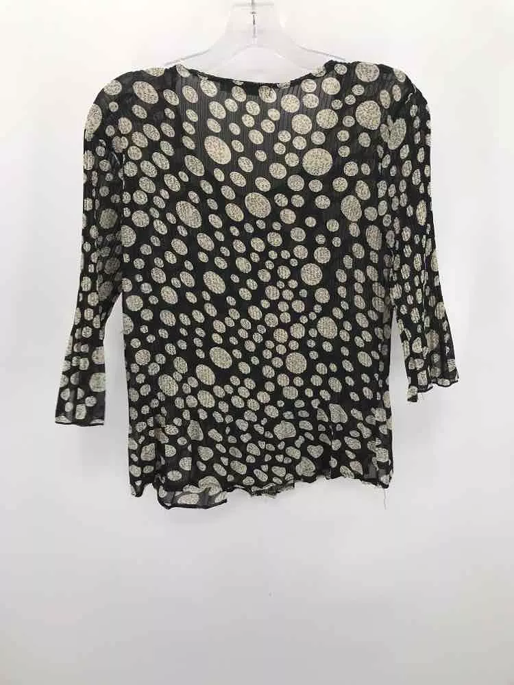 Pre-Owned gugi Black Size Large Printed Blouse