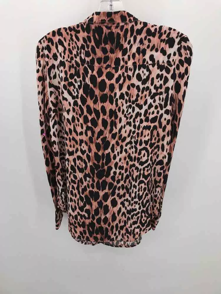 Pre-Owned Karen Kane Black Size Small Printed Blouse