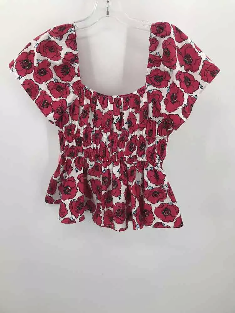 Pre-Owned Kate Spade Pink Size Small Printed Blouse