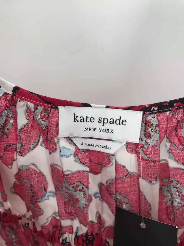 Pre-Owned Kate Spade Pink Size Small Printed Blouse