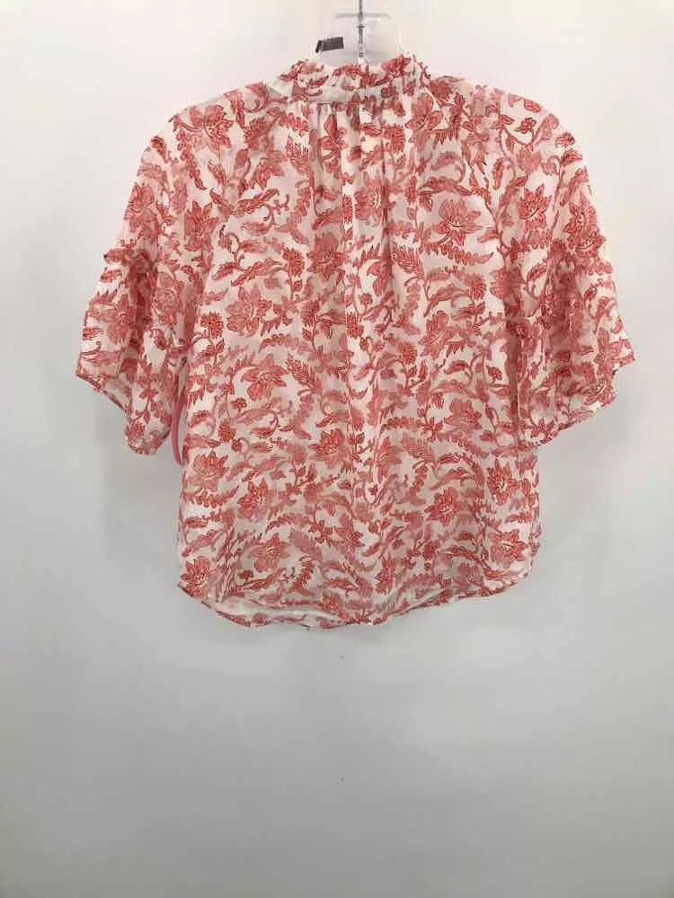 Pre-Owned Loft White Size XSP Printed Blouse