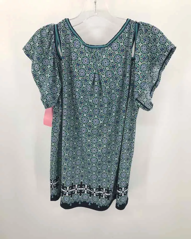 Pre-Owned Max Studio Green Size Small Printed Blouse