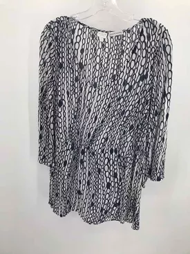 Pre-Owned Milly Cabana White Size Medium Printed Blouse