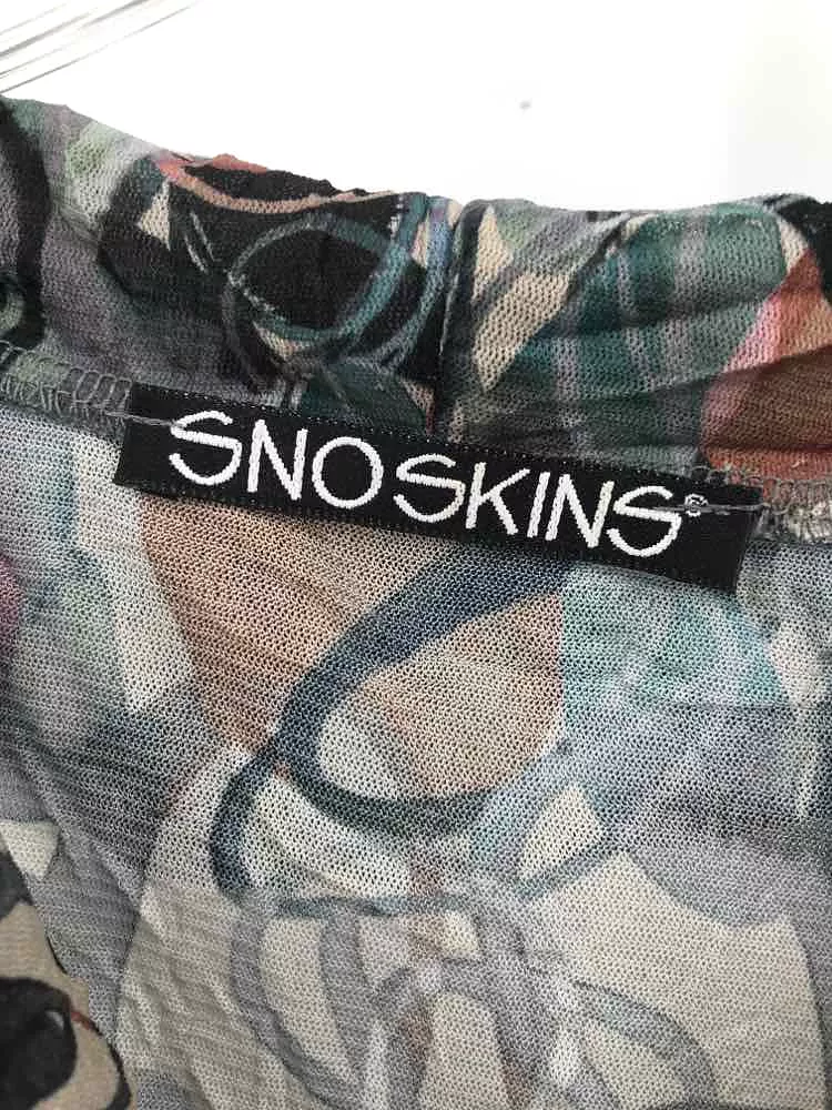 Pre-Owned Sno Skins Tan Size Medium Printed Blouse