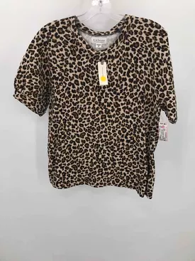 Pre-Owned Velvet Tan Size Medium Printed Blouse