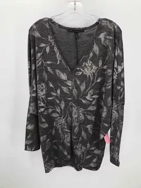 Pre-Owned WHBM Grey Size Medium Printed Blouse