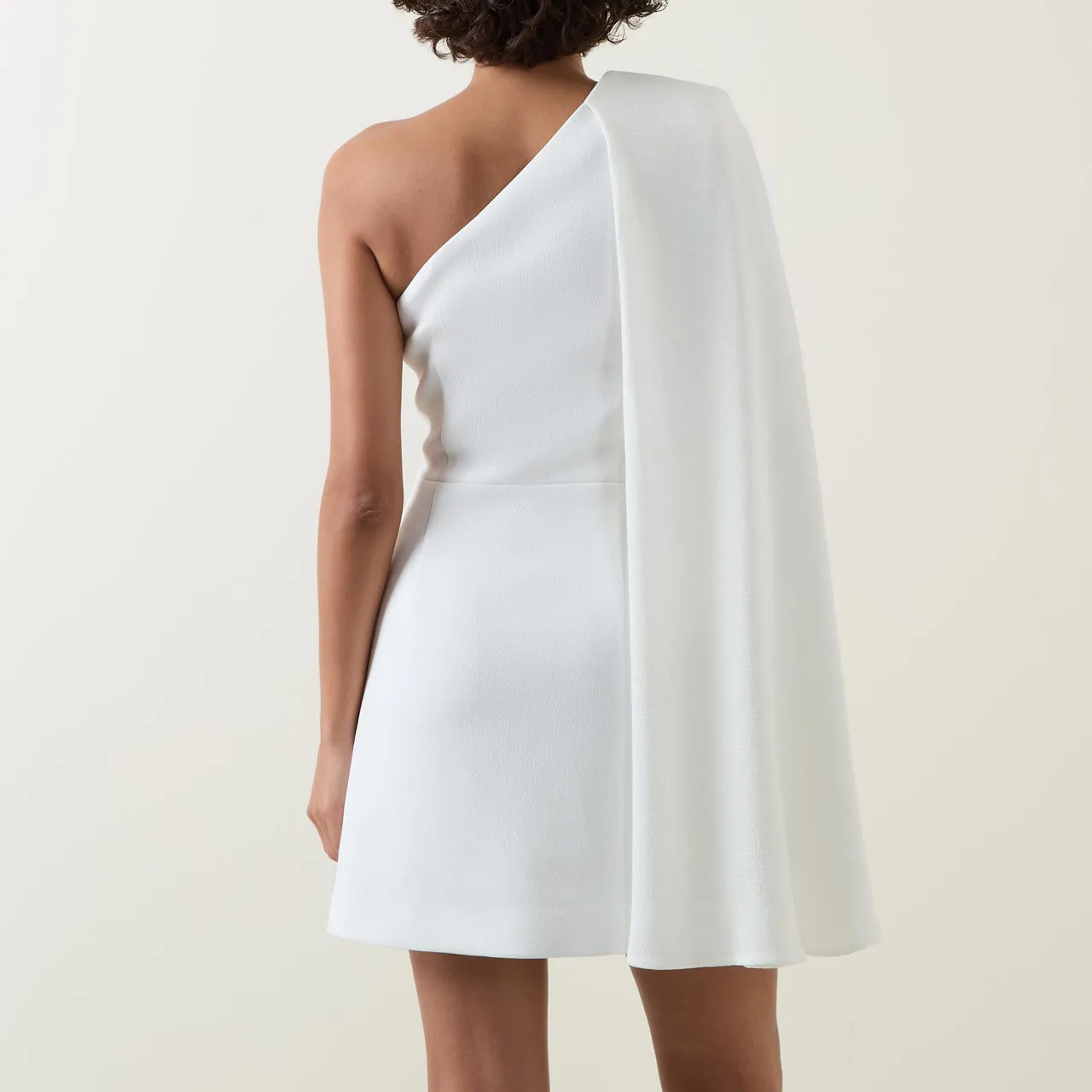 REBECCA VALLANCE Chantara One-Shoulder Mini Dress - Ivory