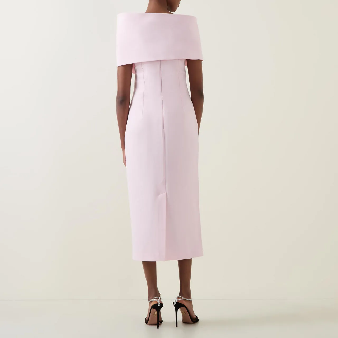 SAFIYAA Iana Off-The-Shoulder Bardot Dress - Pink