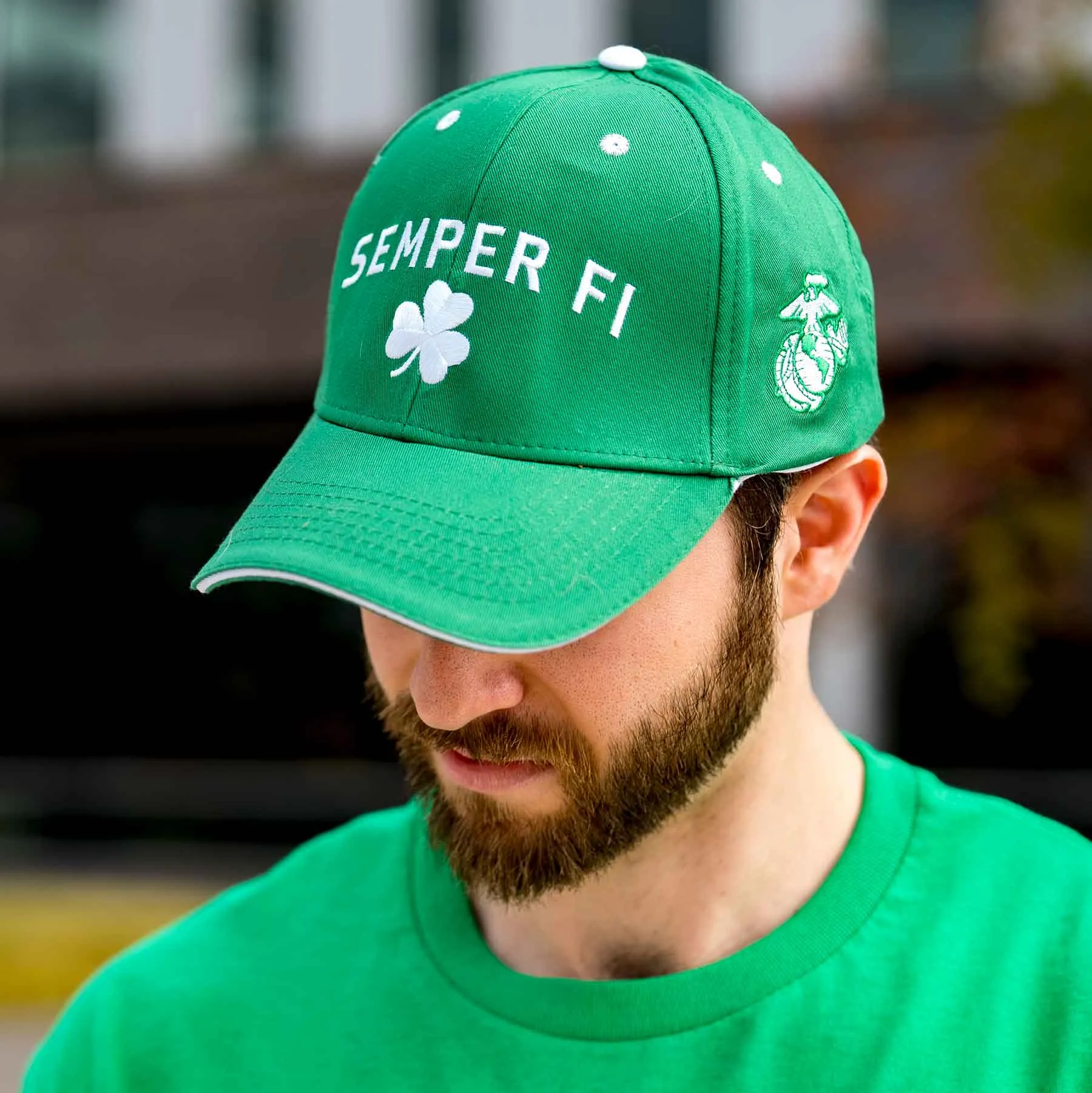 Semper Fi Shamrock Hat- Green