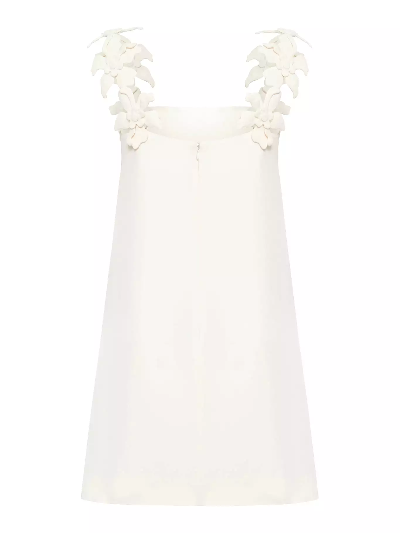 SHORT DRESS with straps IN EMBROIDERED CREPE COUTURE