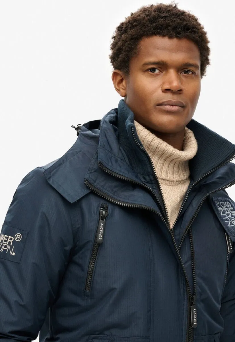 Superdry Hooded Yachter Windbreaker Jacket Eclipse Navy