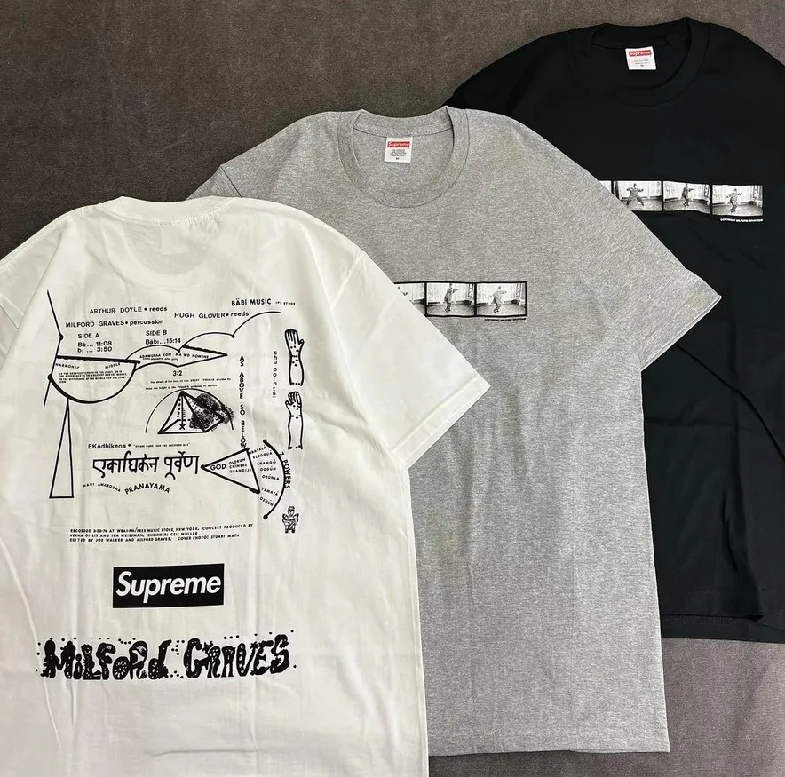 Supreme  |Unisex Street Style Logo Skater Style T-Shirts