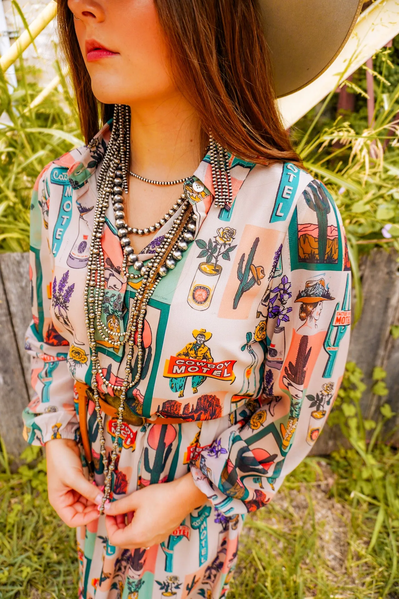 The Vintage Cowgirl Printed Dress