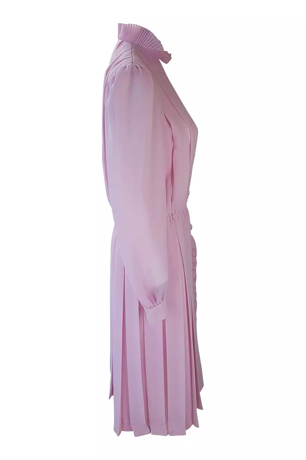 THE WHITE HOUSE Vintage Pink Pleated Long Sleeve Dress (44)