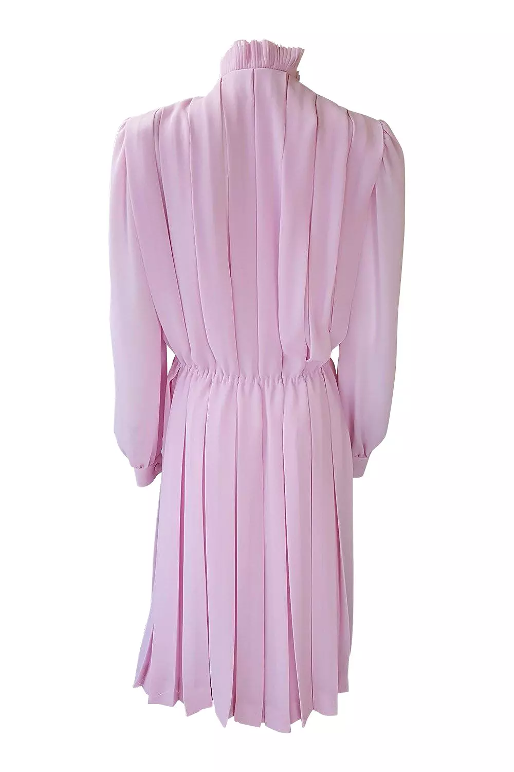 THE WHITE HOUSE Vintage Pink Pleated Long Sleeve Dress (44)