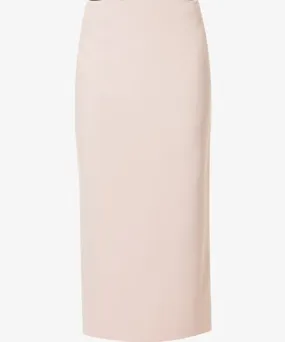 Theory Womens Blush Clean Fit Pencil crepe skirt