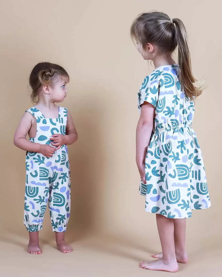 Tiny Tribe Organic Shapes Drop Shoulder Dress