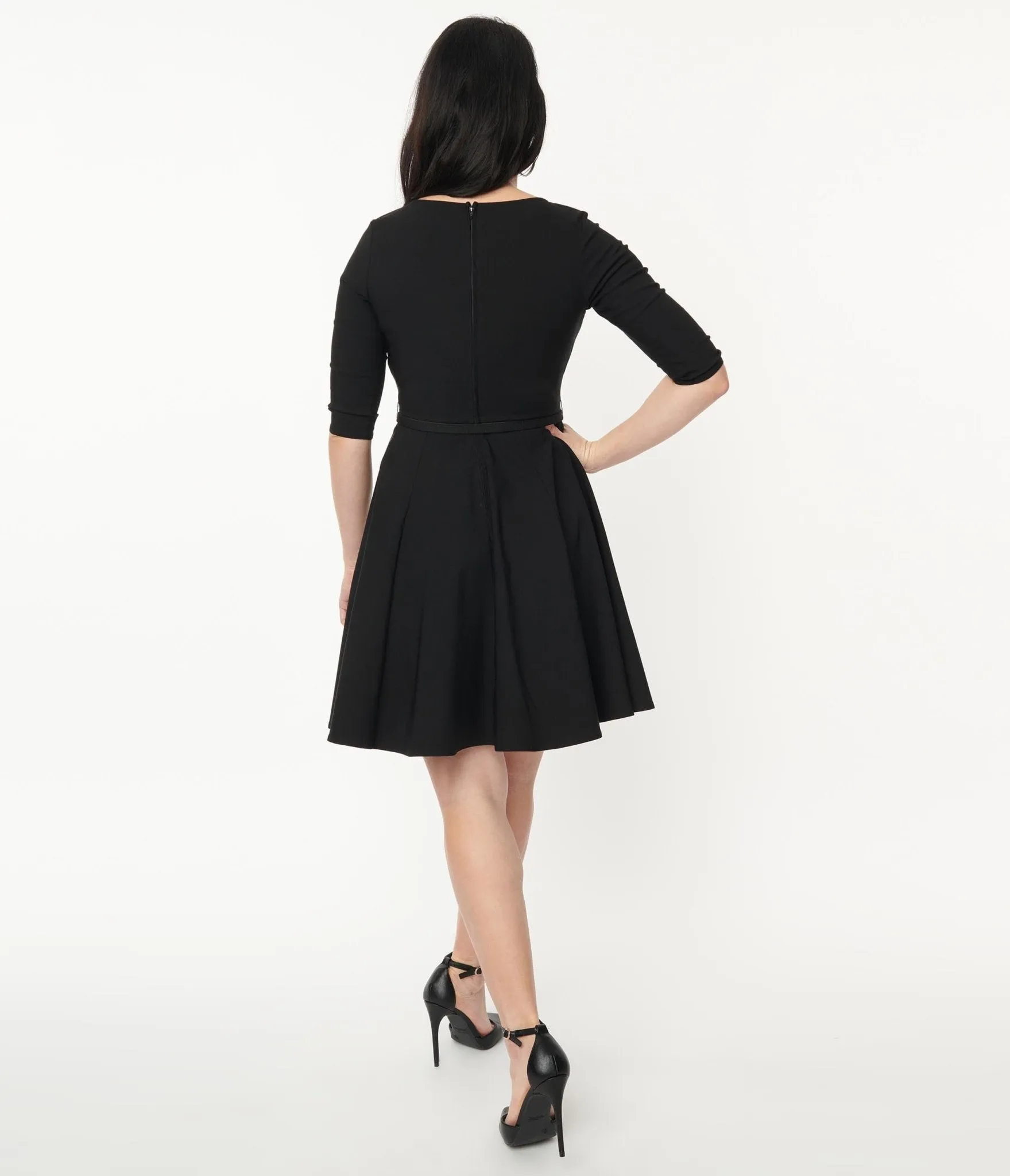 Unique Vintage Black Stephanie Fit & Flare Dress