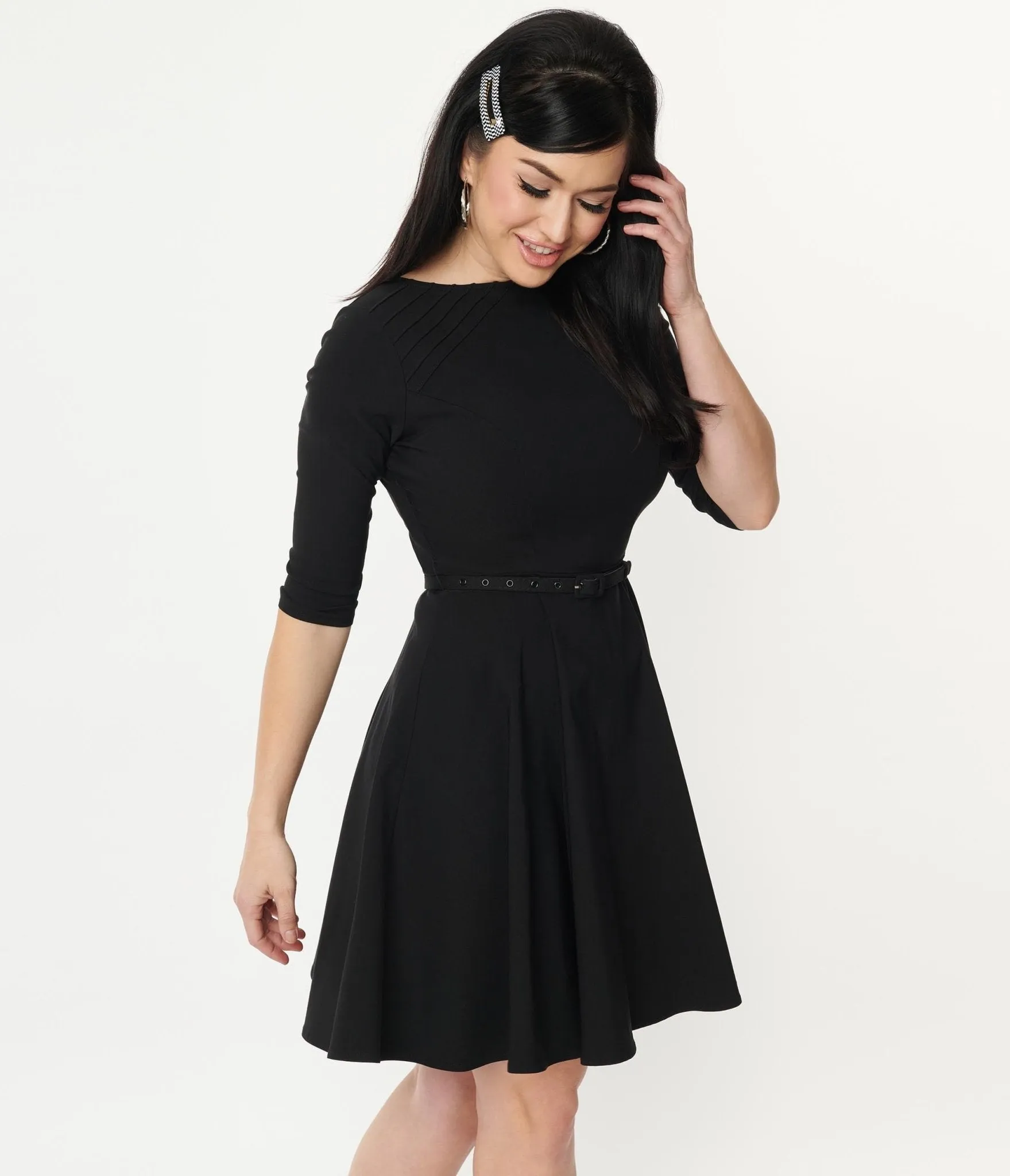 Unique Vintage Black Stephanie Fit & Flare Dress