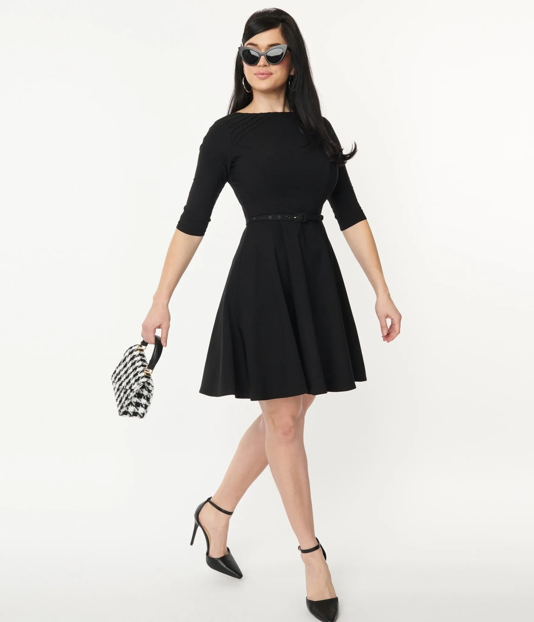 Unique Vintage Black Stephanie Fit & Flare Dress