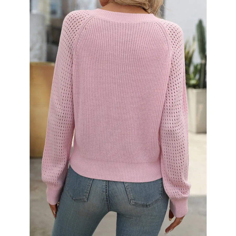 V-Neck Long Sleeve Sweater