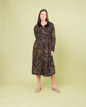 Vintage Floral Oversized Dress  (S-L)