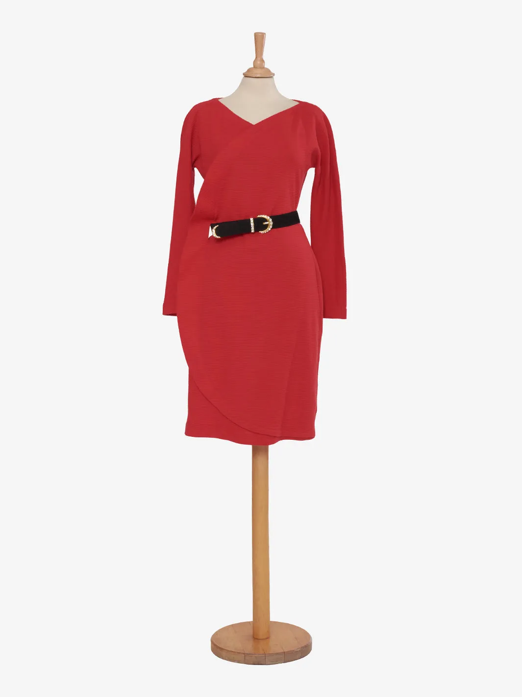 Vintage sheath dress with jewel belt - '80s