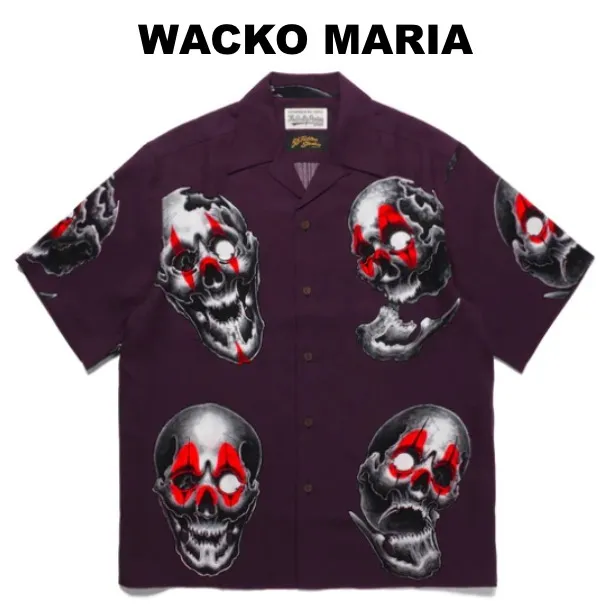 WACKO MARIA  |Skull Street Style Short Sleeves Shirts