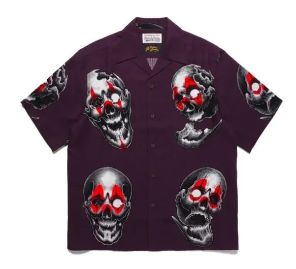 WACKO MARIA  |Skull Street Style Short Sleeves Shirts